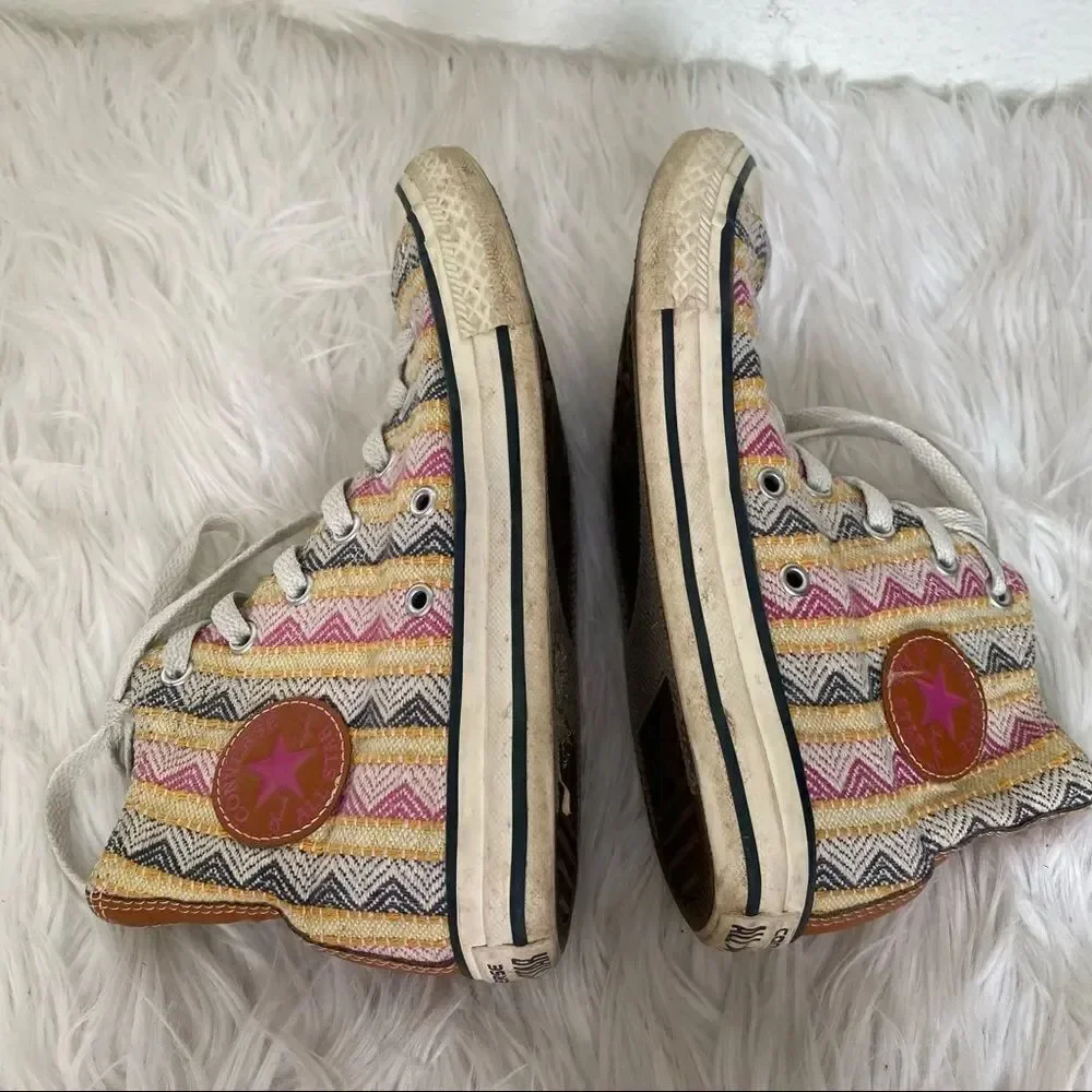 Converse Chuck Taylor All Star Chevron Zig Zag High Top Sneakers 3.5 EUR 35.5